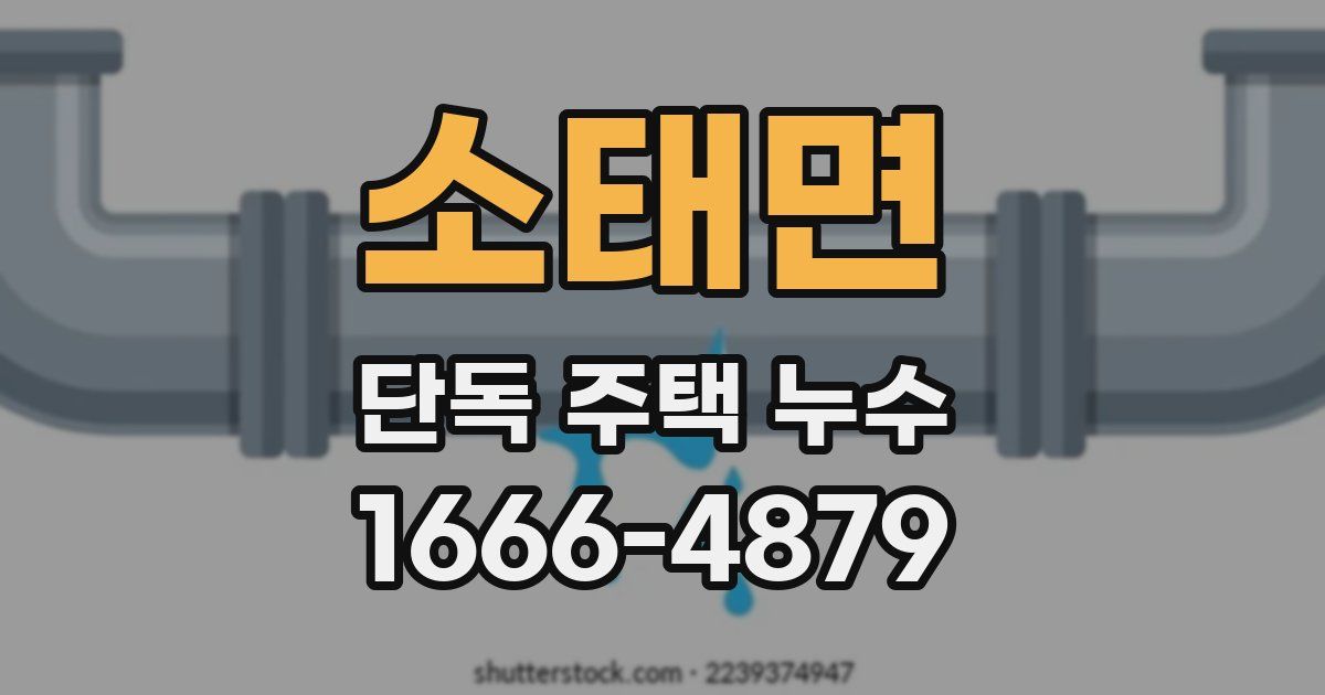 소태면 단독 주택 누수