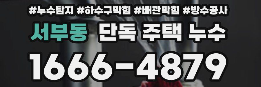 서부동 단독 주택 누수
