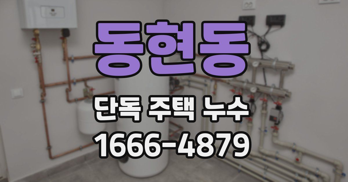 동현동 단독 주택 누수