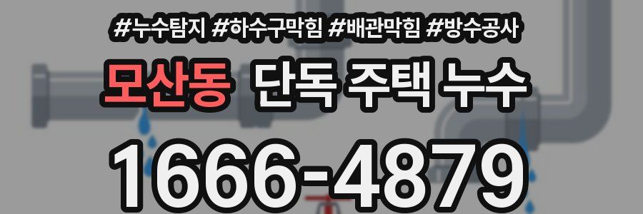 모산동 단독 주택 누수