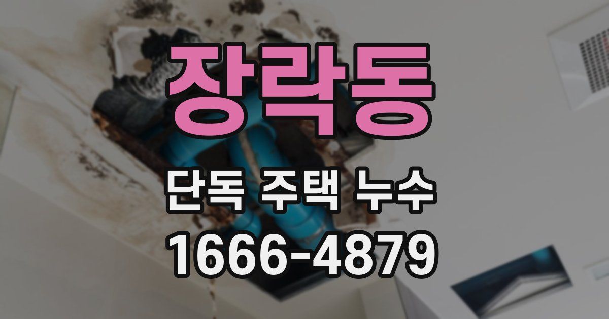 장락동 단독 주택 누수