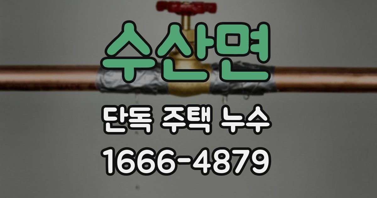 수산면 단독 주택 누수