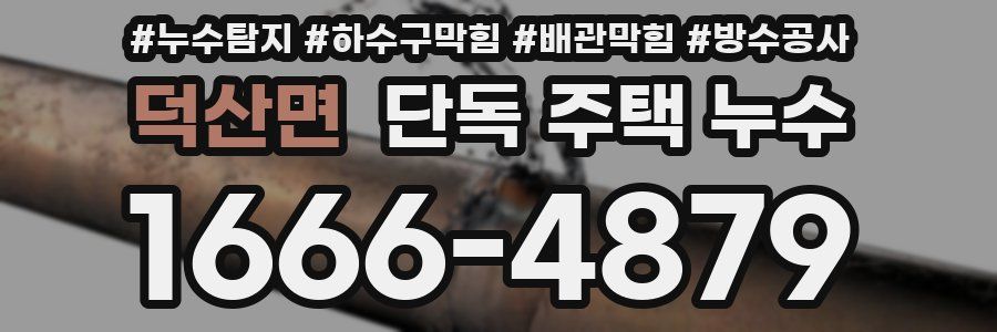 덕산면 단독 주택 누수