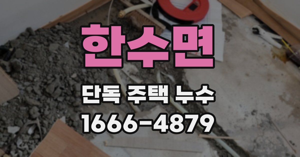 한수면 단독 주택 누수