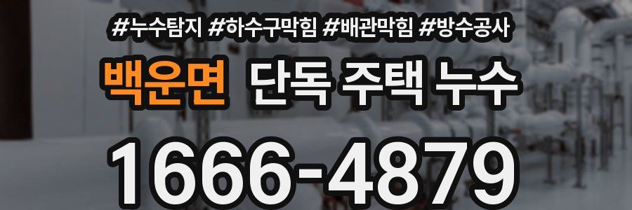 백운면 단독 주택 누수