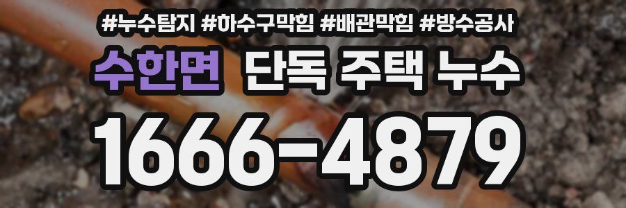 수한면 단독 주택 누수