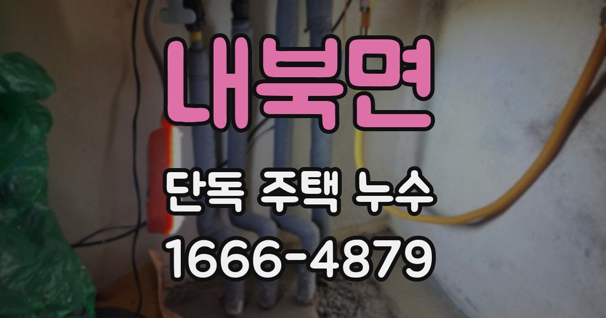 내북면 단독 주택 누수