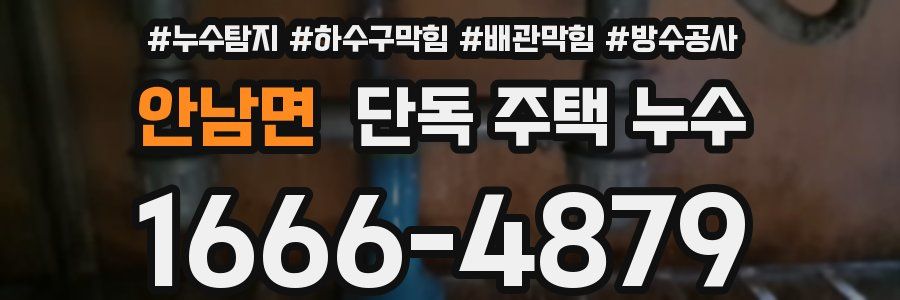 안남면 단독 주택 누수