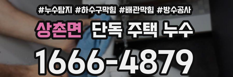 상촌면 단독 주택 누수