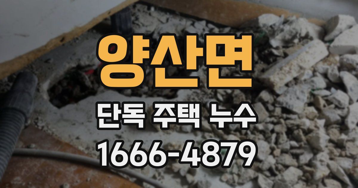 양산면 단독 주택 누수