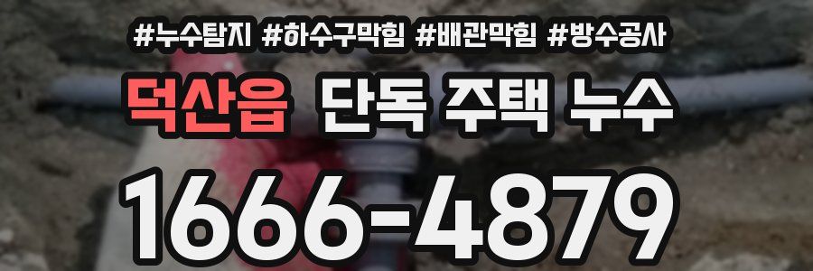 덕산읍 단독 주택 누수
