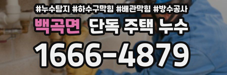 백곡면 단독 주택 누수