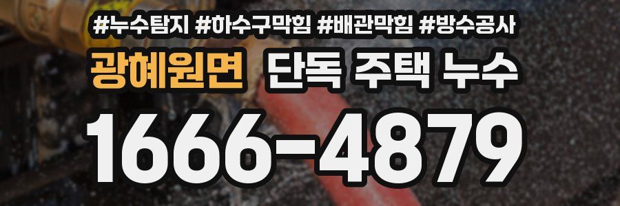 광혜원면 단독 주택 누수