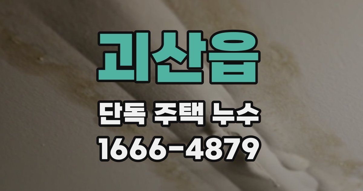 괴산읍 단독 주택 누수
