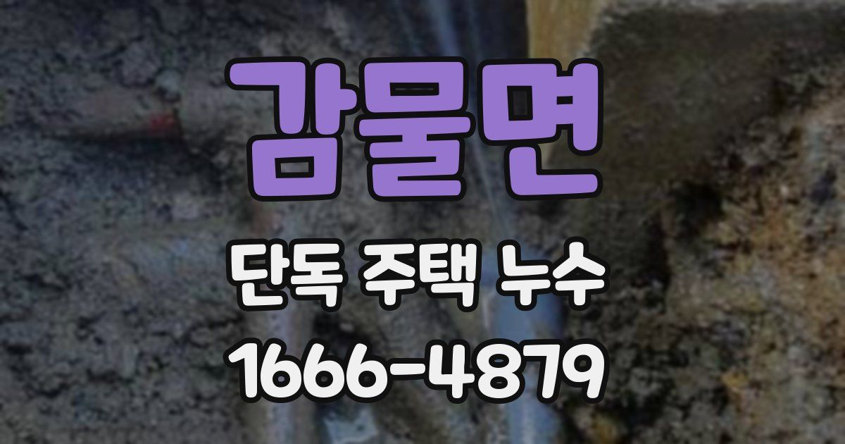 감물면 단독 주택 누수