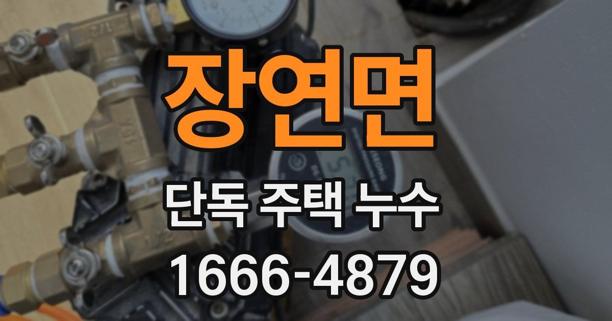 장연면 단독 주택 누수