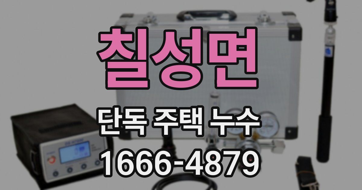 칠성면 단독 주택 누수