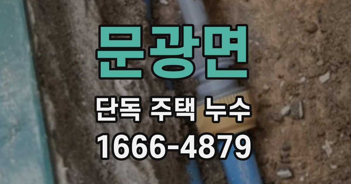 문광면 단독 주택 누수