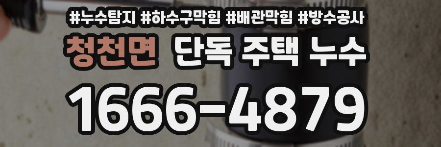 청천면 단독 주택 누수
