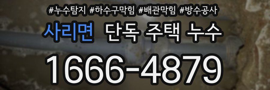 사리면 단독 주택 누수