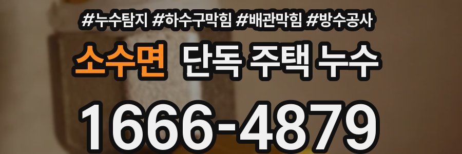 소수면 단독 주택 누수
