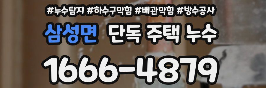 삼성면 단독 주택 누수