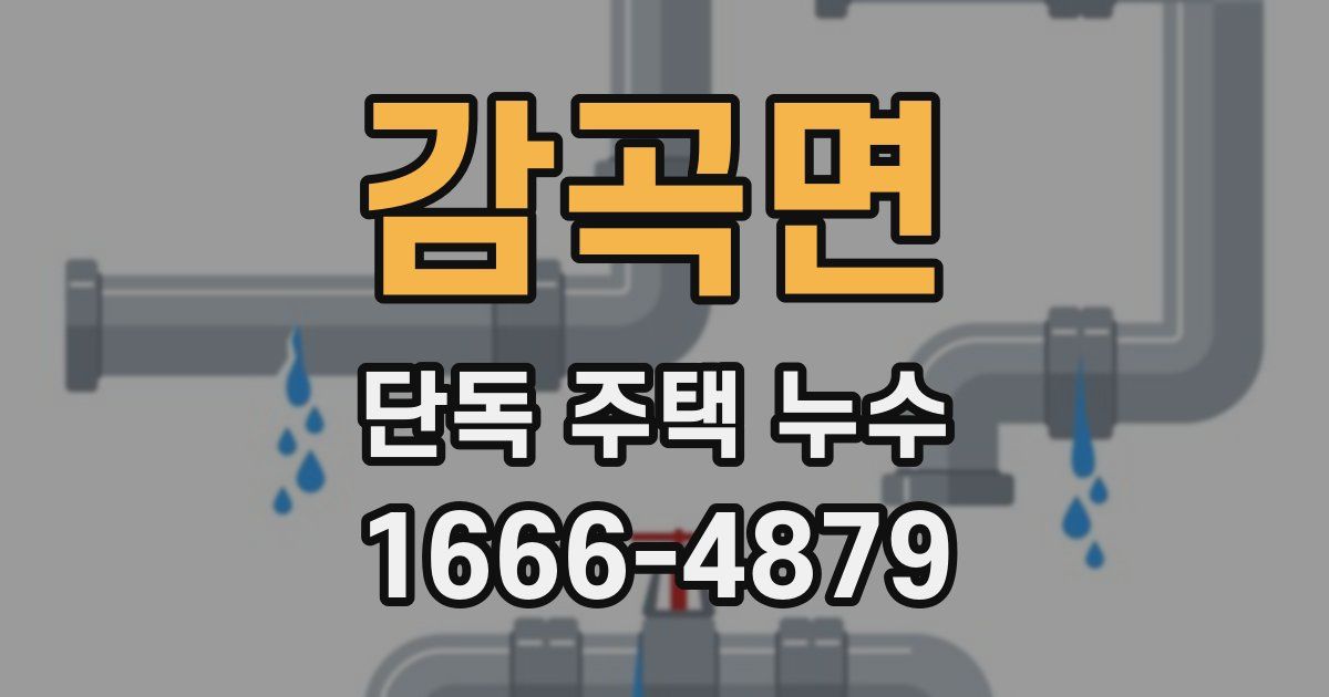 감곡면 단독 주택 누수