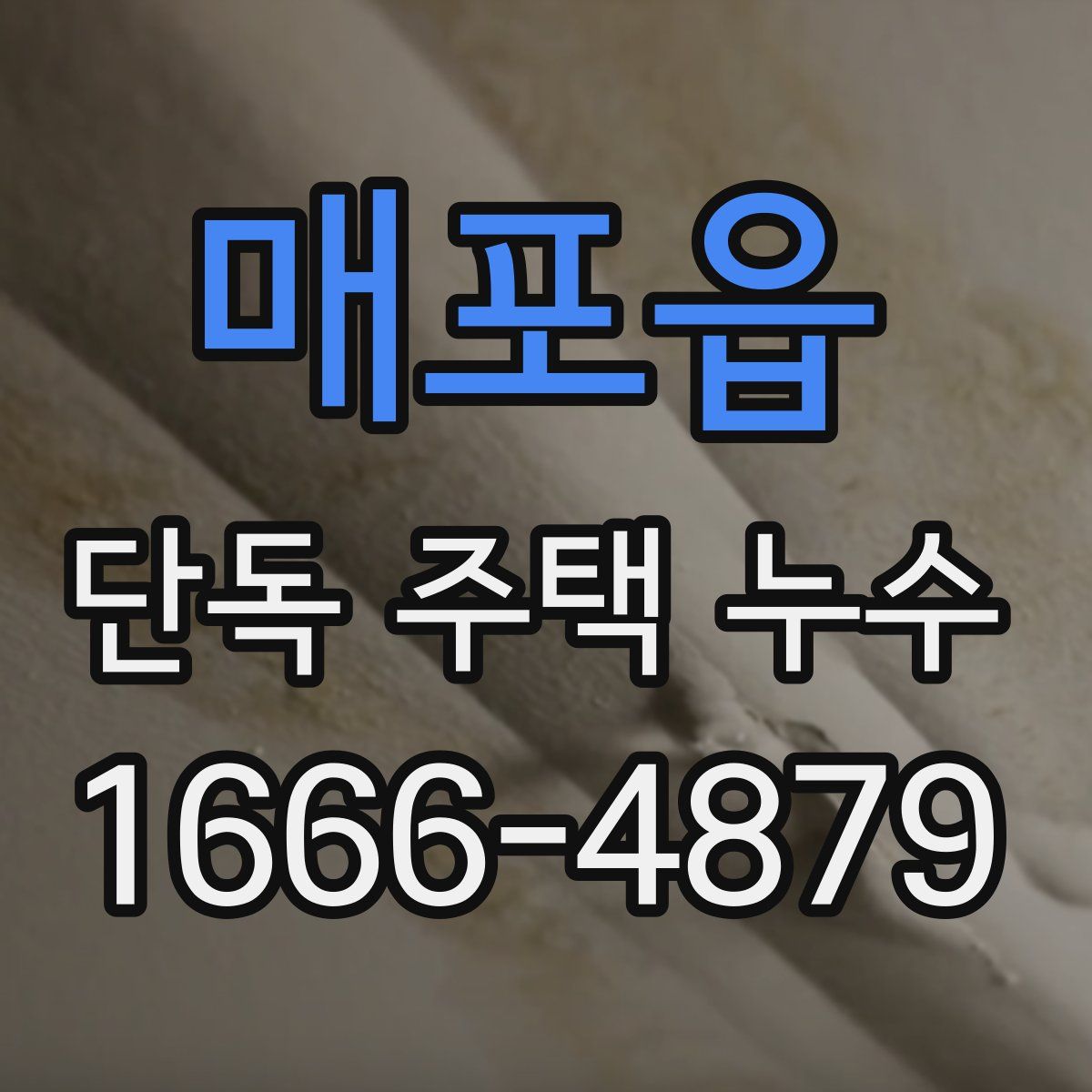 매포읍 단독 주택 누수