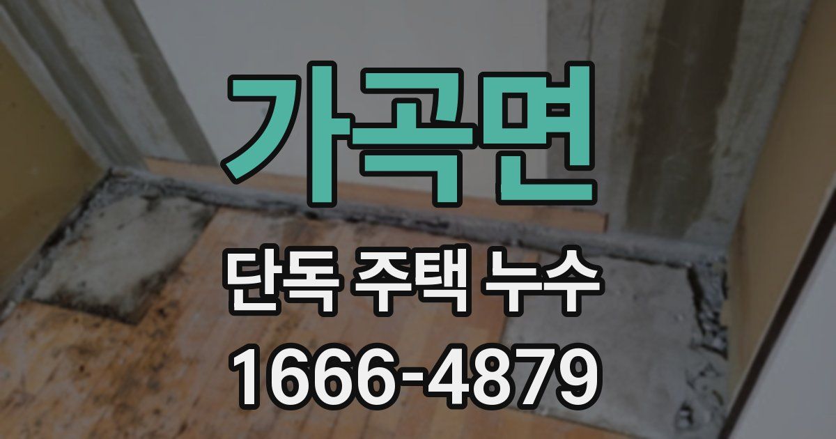가곡면 단독 주택 누수
