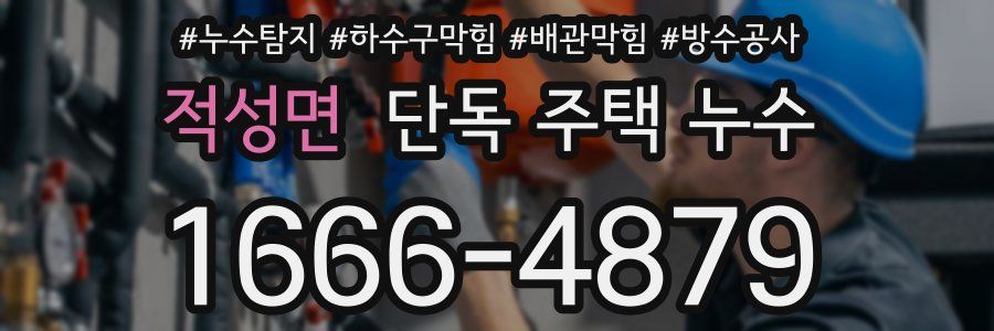 적성면 단독 주택 누수