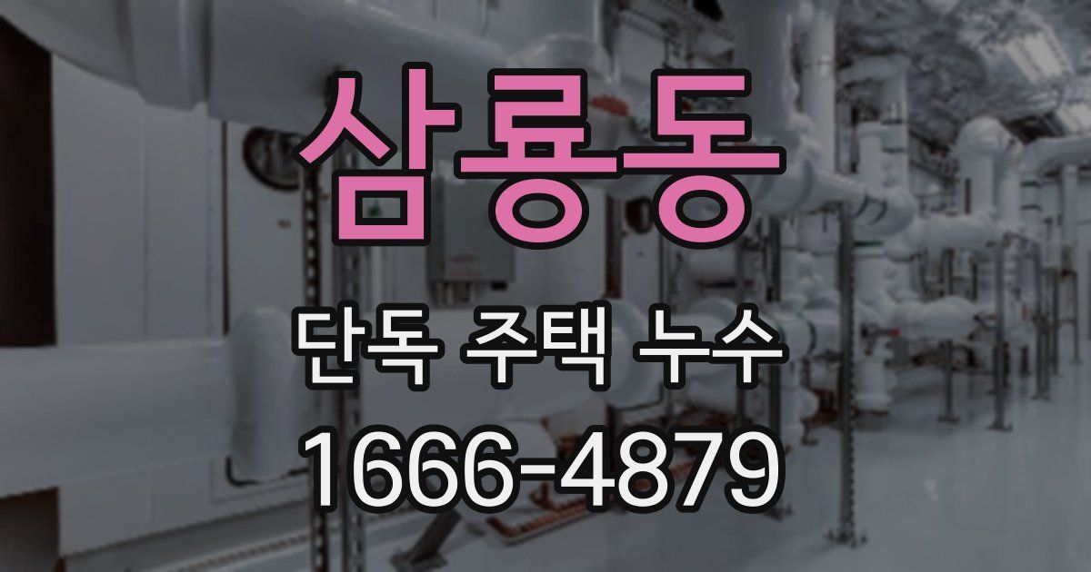 삼룡동 단독 주택 누수