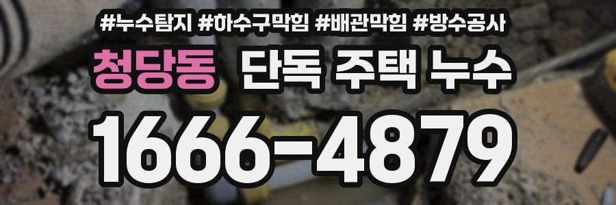 청당동 단독 주택 누수