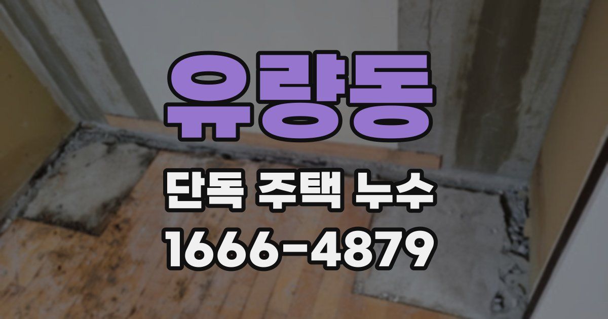 유량동 단독 주택 누수