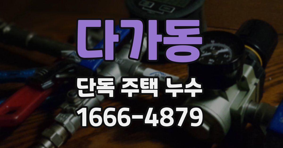 다가동 단독 주택 누수