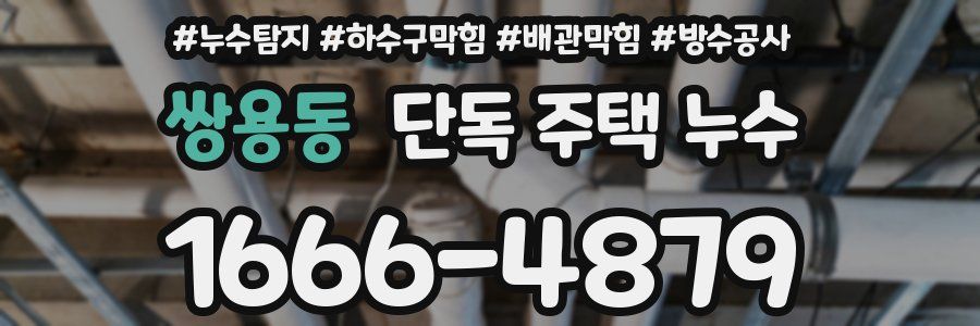 쌍용동 단독 주택 누수