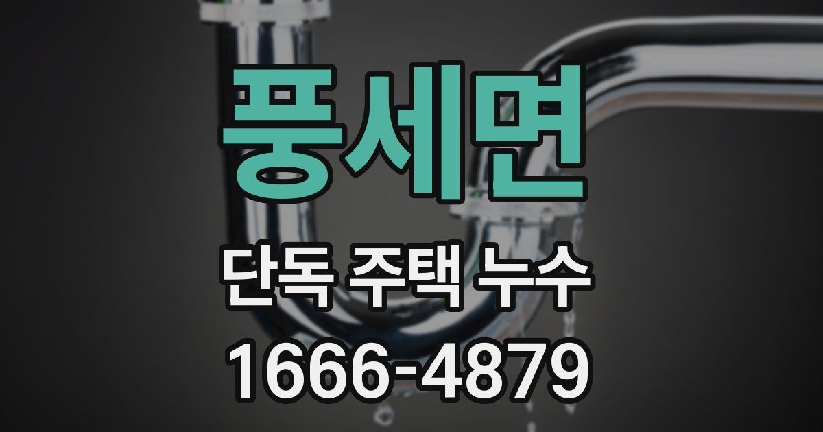 풍세면 단독 주택 누수