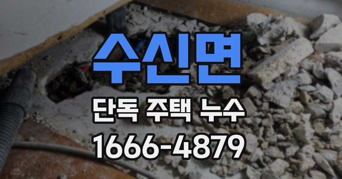 수신면 단독 주택 누수
