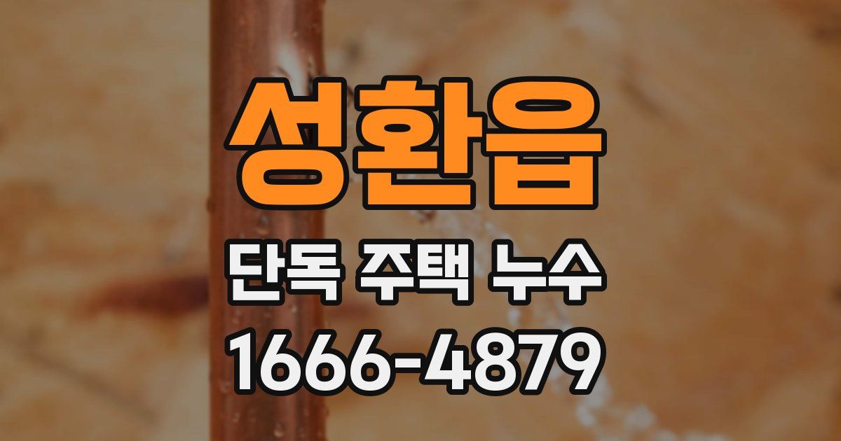 성환읍 단독 주택 누수