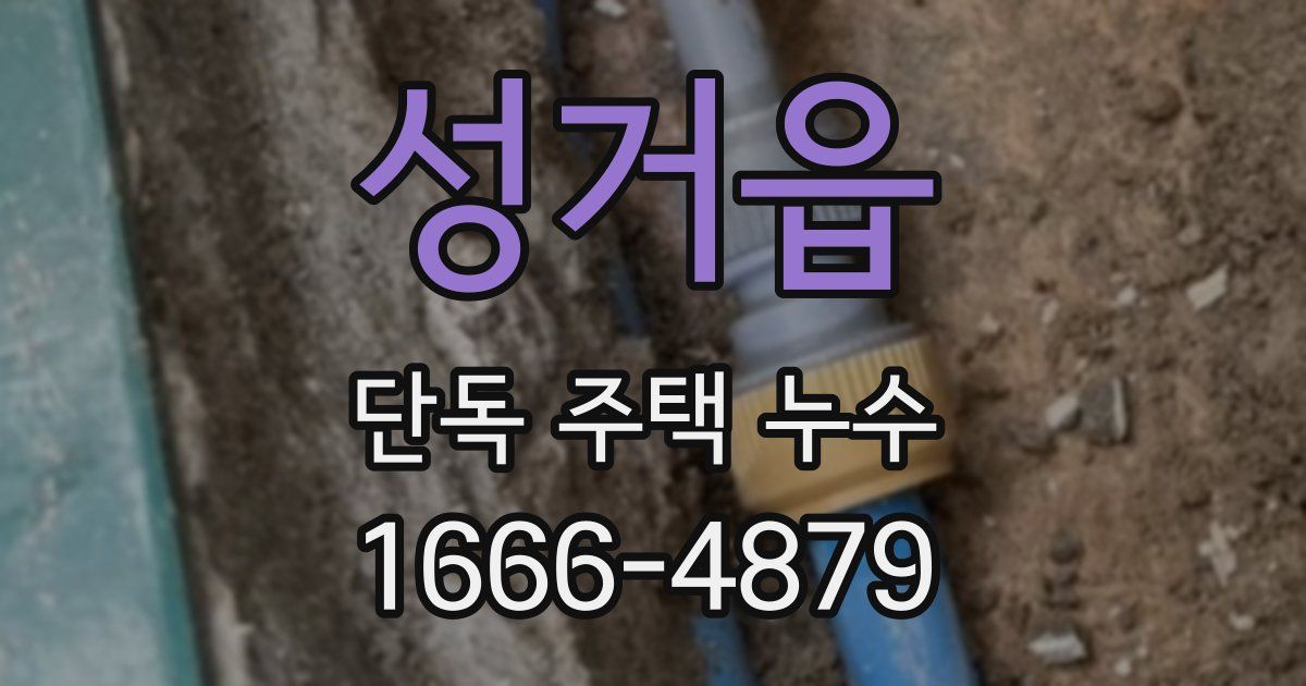 성거읍 단독 주택 누수