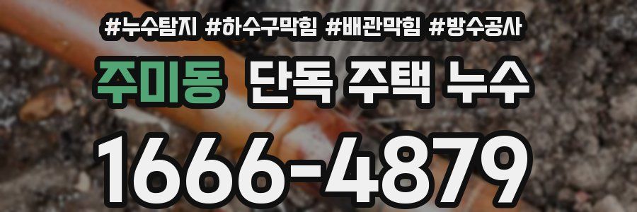 주미동 단독 주택 누수