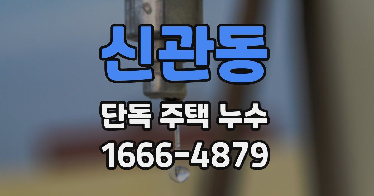 신관동 단독 주택 누수