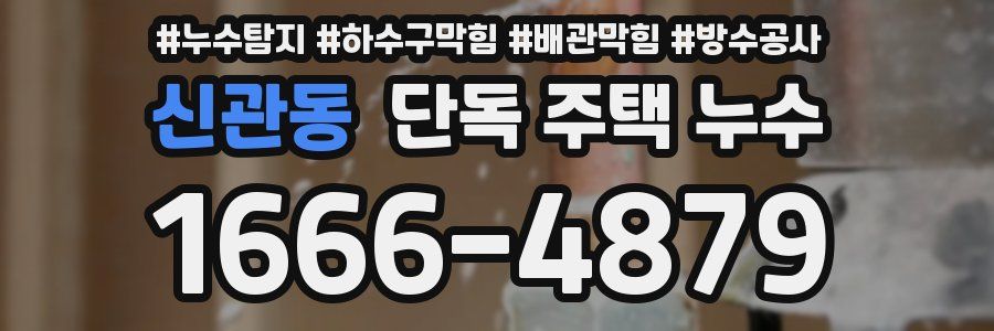 신관동 단독 주택 누수