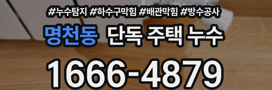 명천동 단독 주택 누수