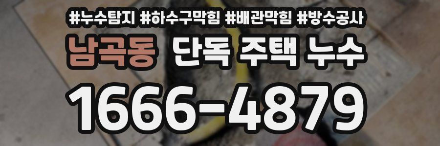 남곡동 단독 주택 누수