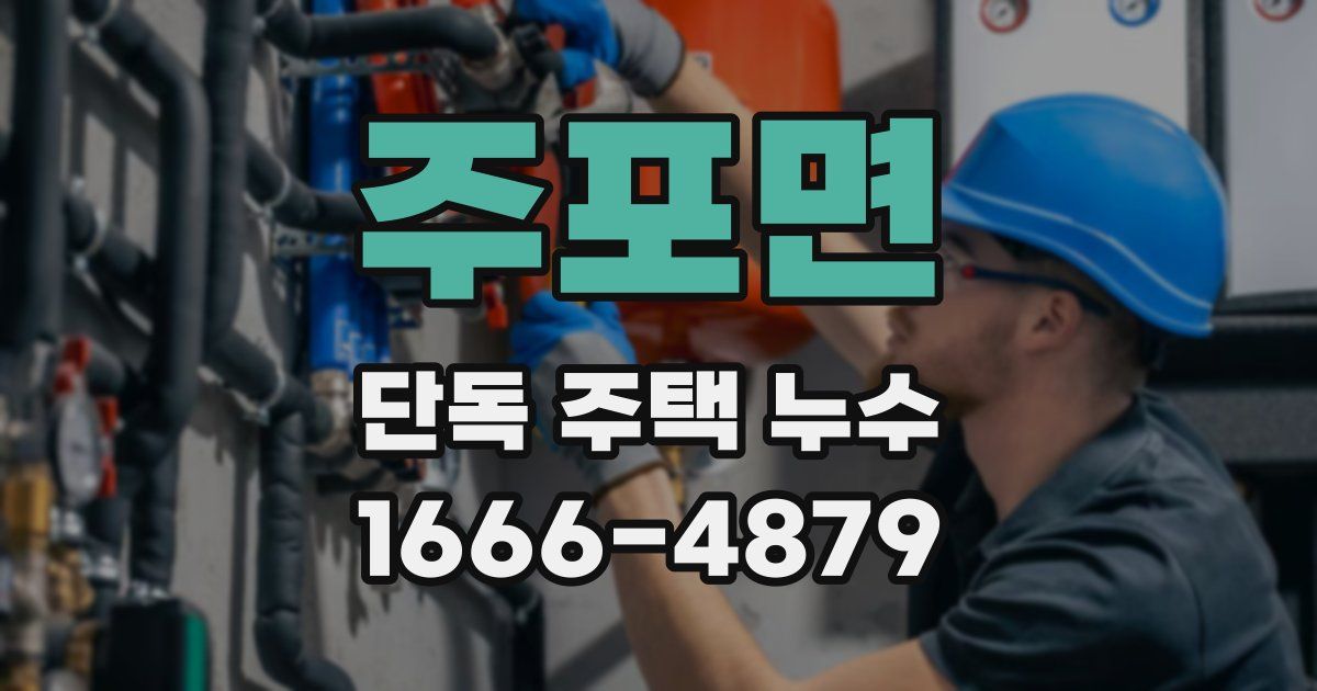 주포면 단독 주택 누수