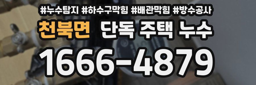 천북면 단독 주택 누수