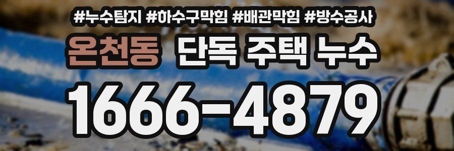 온천동 단독 주택 누수