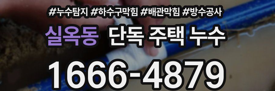 실옥동 단독 주택 누수