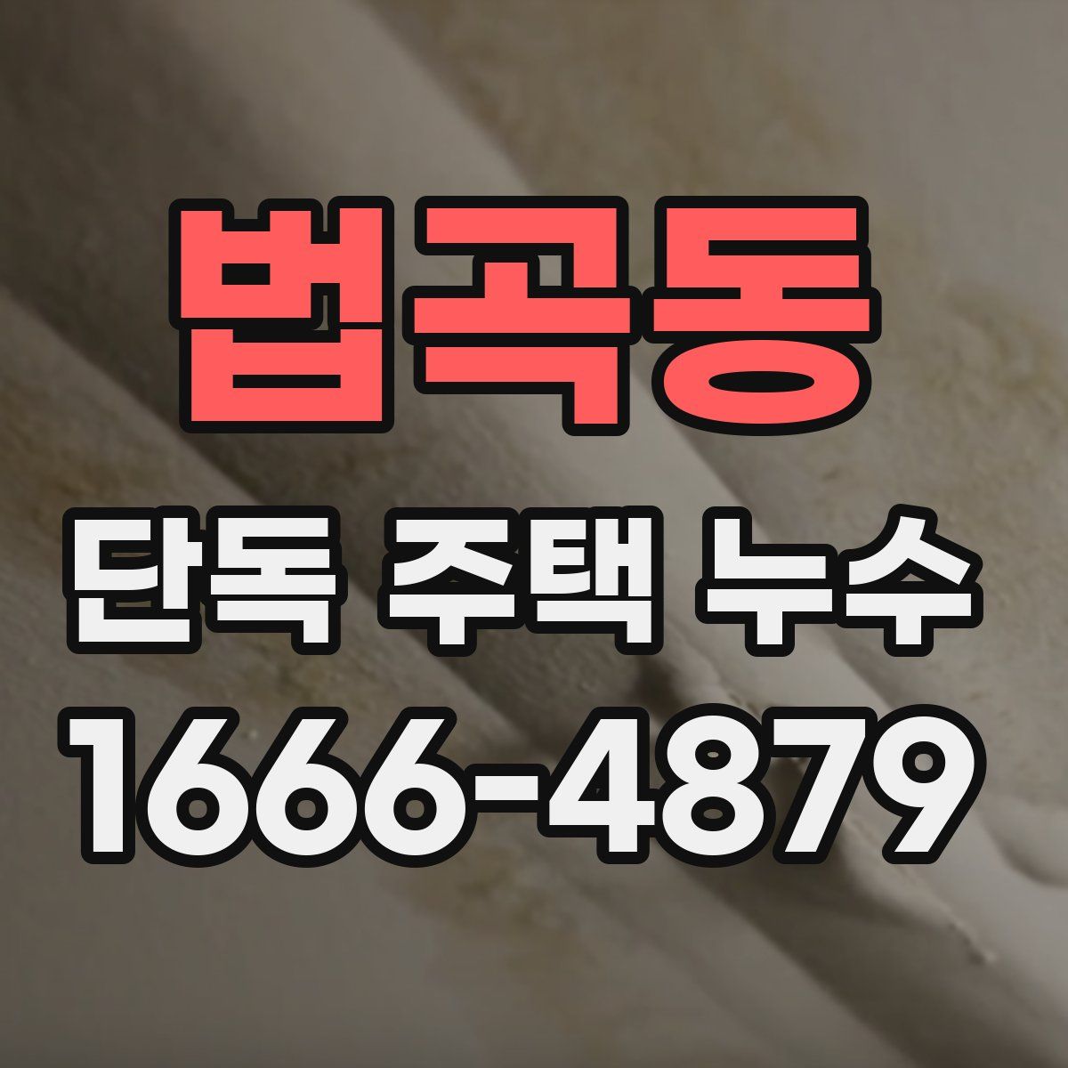 법곡동 단독 주택 누수