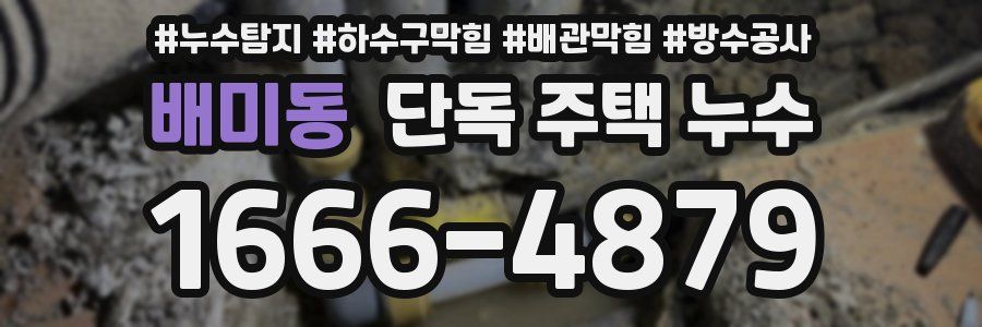 배미동 단독 주택 누수